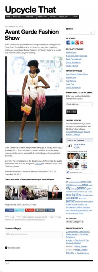 upcycled fashion show