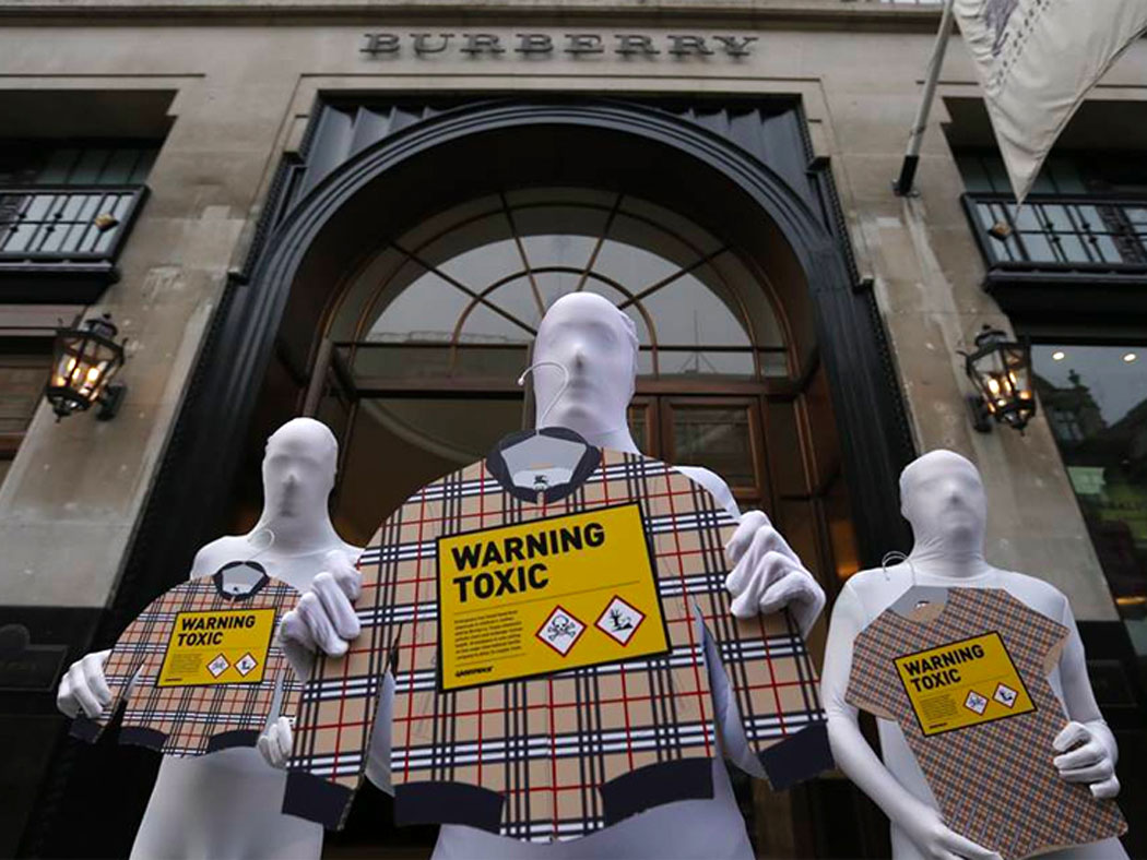 burberry to eliminate toxins