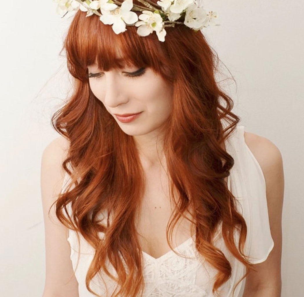 Bridal hair flower vine, crown - Flower fields hair vine - Style #2134 |  Twigs & Honey ®, LLC