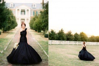 black wedding gown
